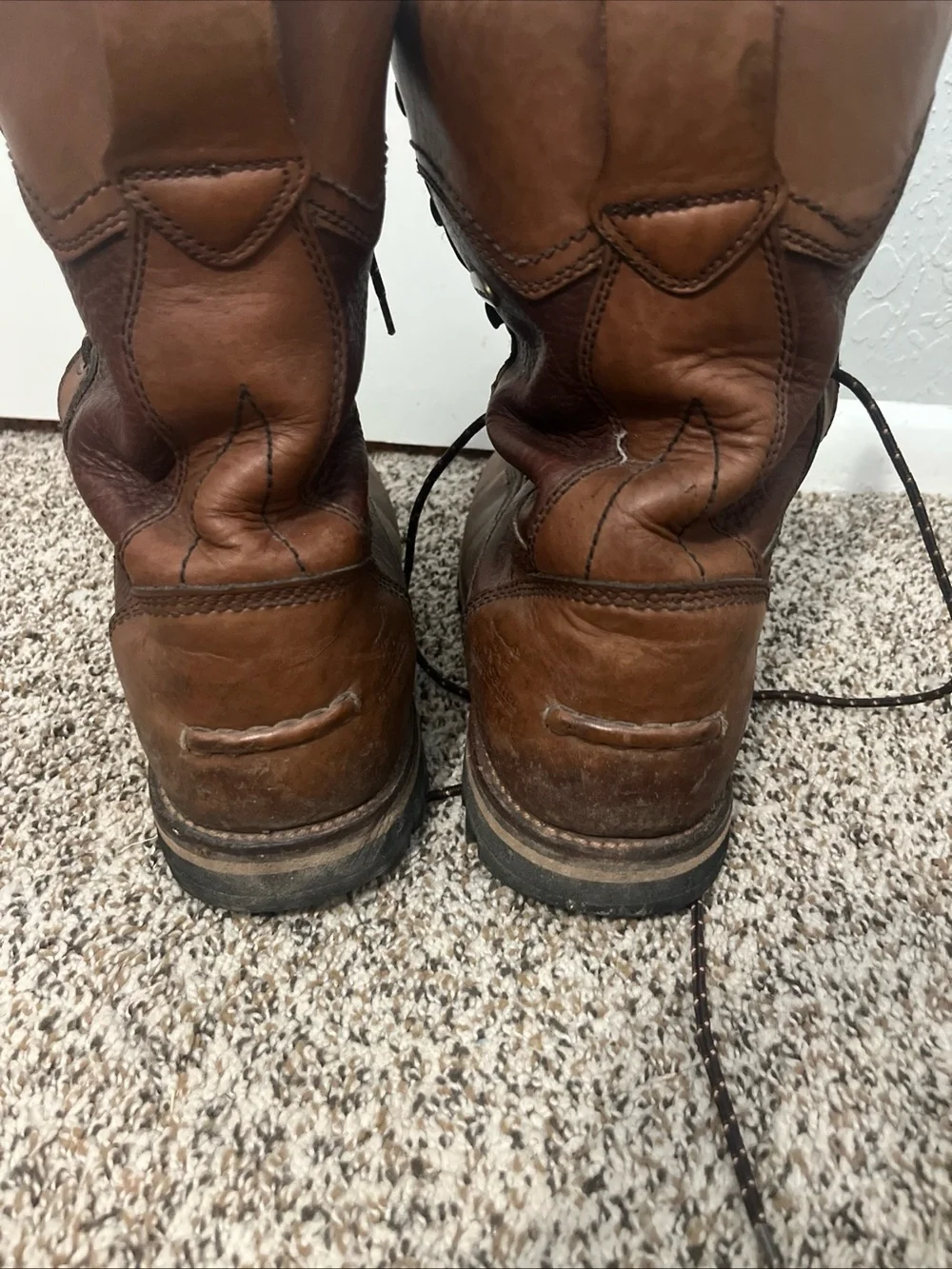 Irish Setter Brown Leather Lace-Up Work Boots steel toe